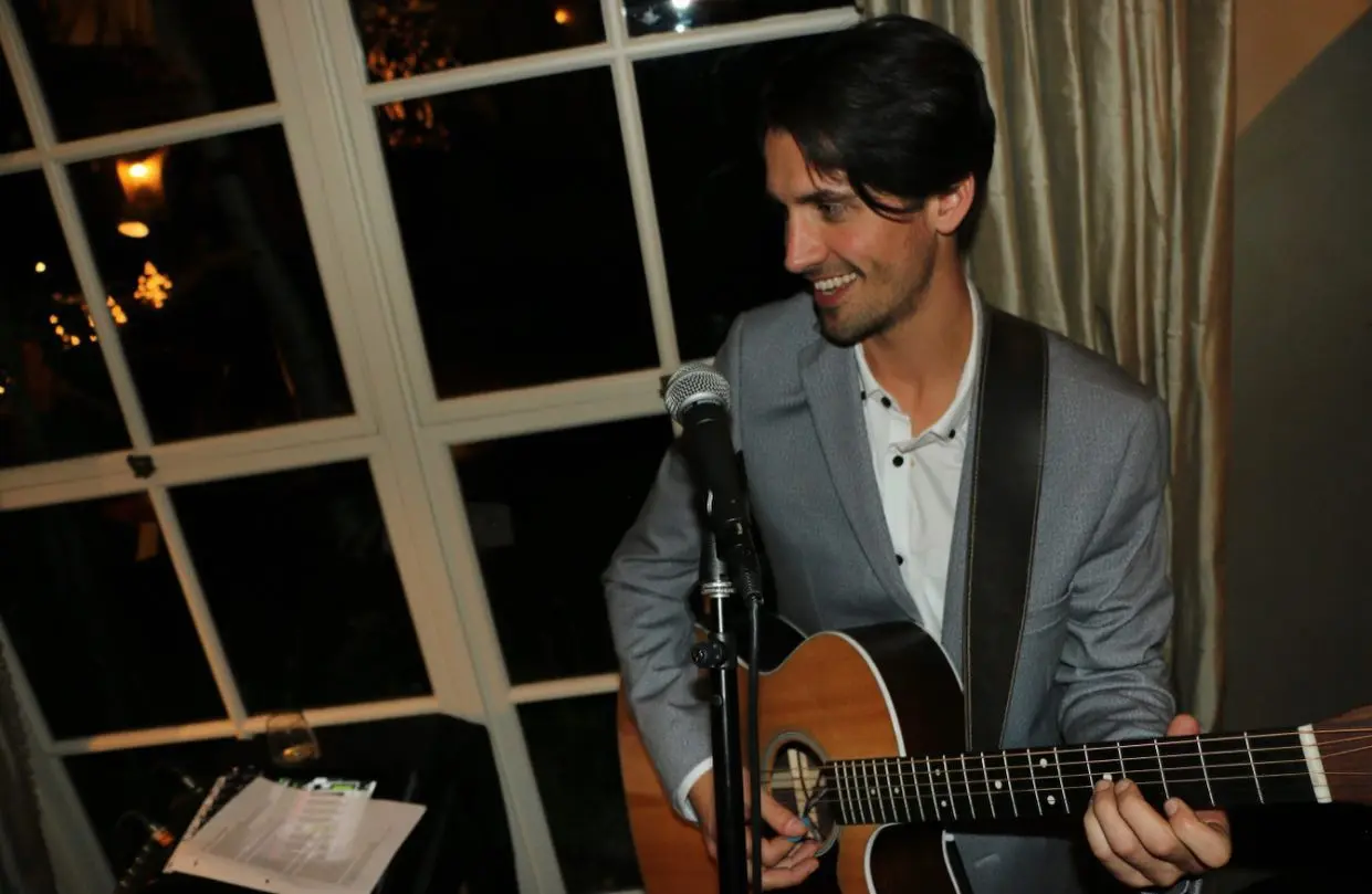 Guitarist performing live